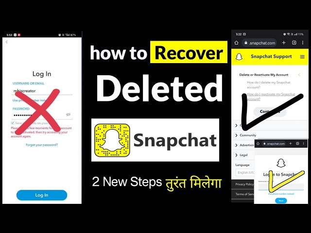 How to Recover Deleted Snapchat account | Snapchat account Recover kaise kare | recover 2024