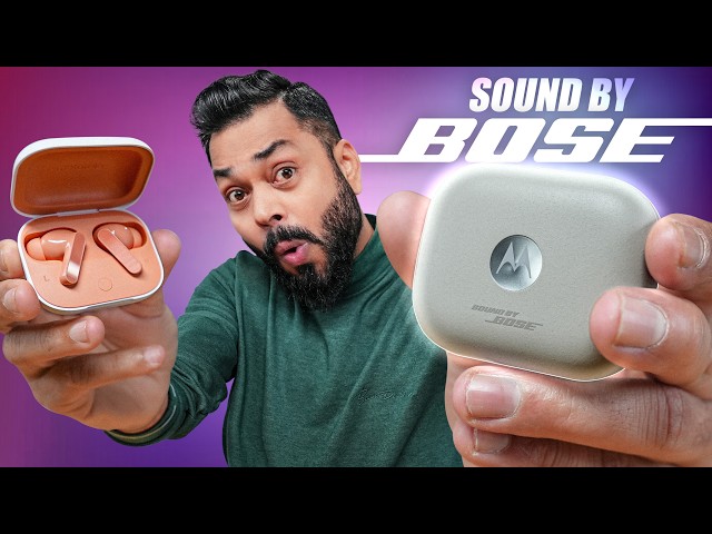 moto buds & buds+ Unboxing & First Look ⚡ 46dB ANC, Wireless Charging, Sound By Bose @₹7,999*!?