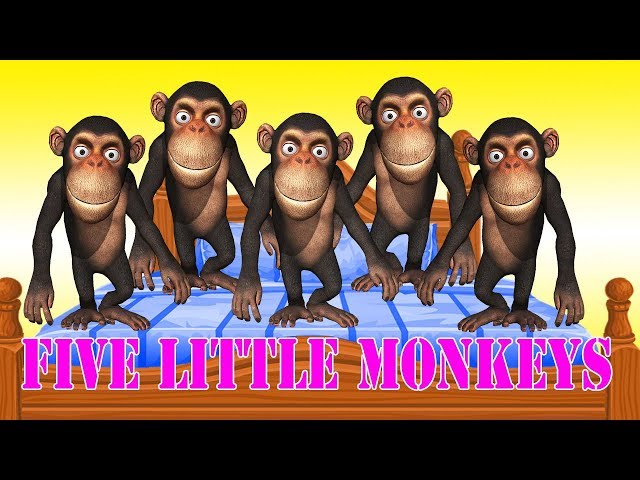 Five Little Monkeys Jumping On The Bed | Nursery Rhymes For Babies | Cartoon Song For Kids &Toddlers