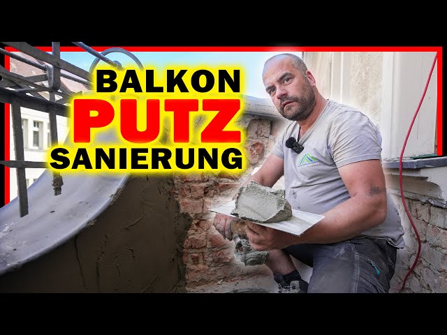BALKON SANIERUNG - Vom GRUNDPUTZ über ARMIERUNG zum FILZPUTZ mit Farbe! | Home Build Solution
