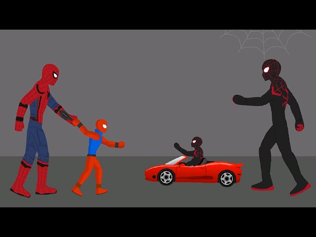 Spider-Man vs Spiderman Miles Morales Funny Animation - Drawing Cartoons 2