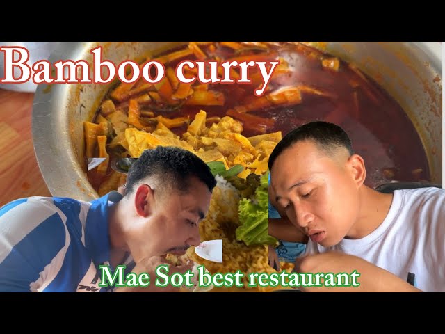 Mae Sot best Muslim street restaurant “ဘီ၃်ခုံ၃် ဒီး ပဲ ကသူ” မျစ်ချဉ် ပဲ ကုလားဟင်း🍻