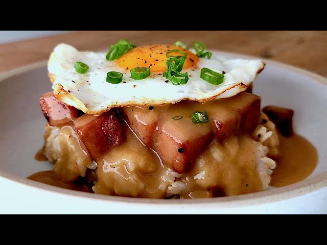Spam & Egg Rice Bowl | Hawaiian Classic Loco Moco with Spam & Quick Gravy Sauce