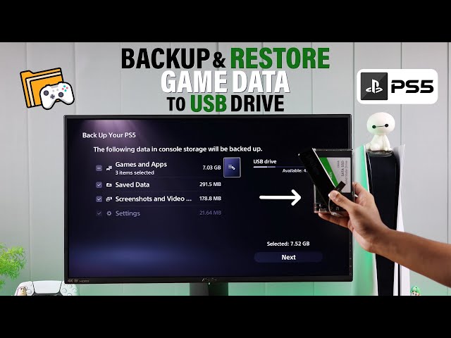 How to Backup All PS5 Games Data to USB Drive! [Restore it Later]