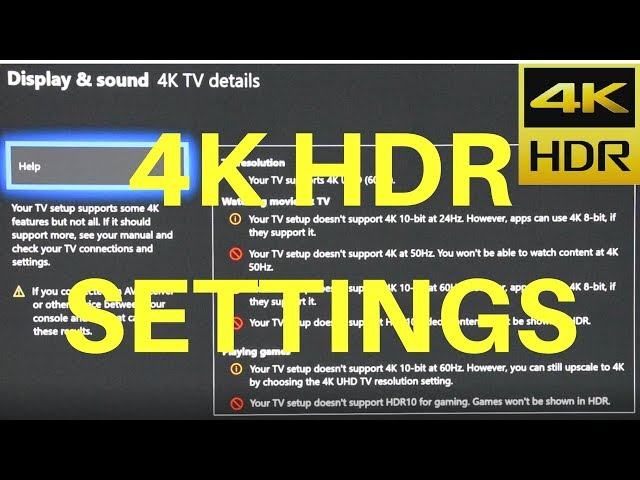 4K HDR Settings for Xbox One X Solved (LG Samsung Sony 4K HDR TVs)