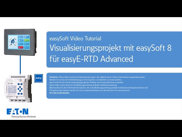 Visualisierungsprojekt mit easySoft 8 für easyE RTD Advanced