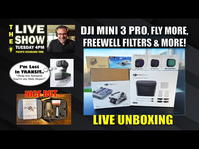 DJI MINI 3 PRO, FLY MORE, FREEWELL FILTERS & UNBOXED LIVE