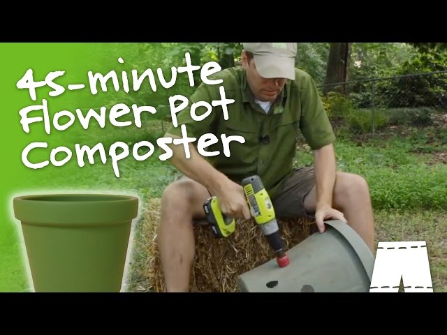 How to Make a Compost Bin from a Flower Pot | GreenShortzDIY