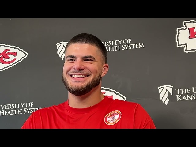 Chiefs TE Jared Wiley Rookie Minicamp Press Conference May 4, 2024