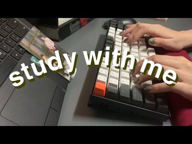 🌻 real time study with me | 3.5h with mechanical keyboard typing asmr • no music
