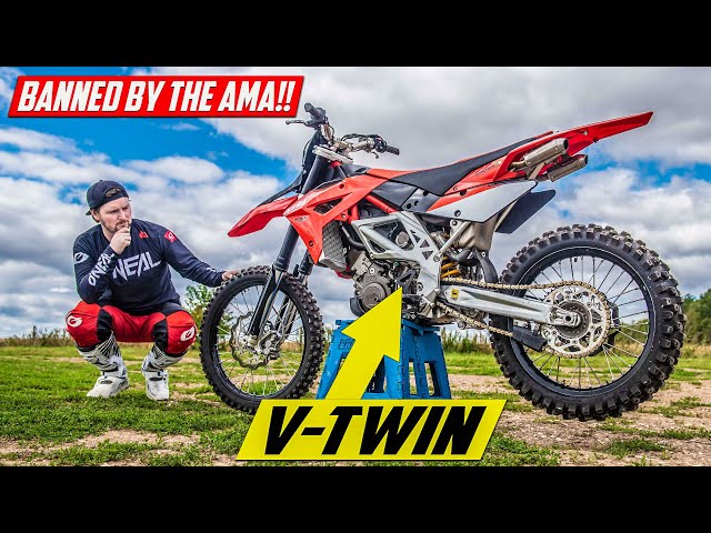 Riding the OUTLAWED Twin Cylinder Dirt Bike!