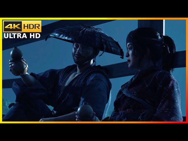Jin And Yuna Drinking Scene - Ghost Of Tsushima Director's Cut PS5™ [4K 60fps HDR]