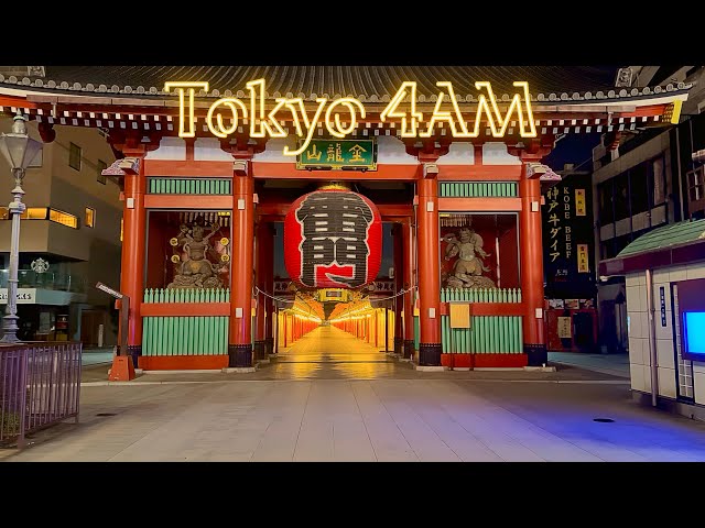 4am - Tokyo, Japan 🇯🇵 | Sensō-ji 浅草寺 | 4k HDR Walking Tour