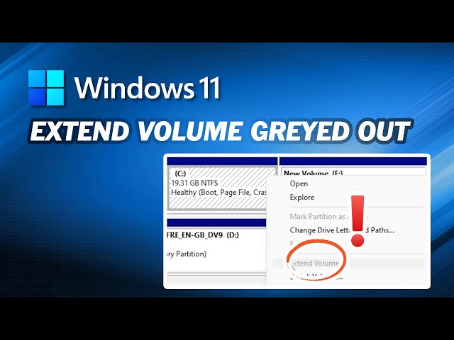 Solved: Extend Volume Greyed Out in Windows 11