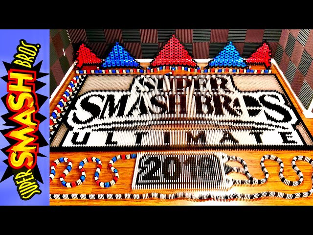 History of Super Smash Bros. (IN 60,345 DOMINOES!)