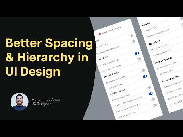 Better Hierarchy in Categories & Sub Categories - UI Design Tutorial