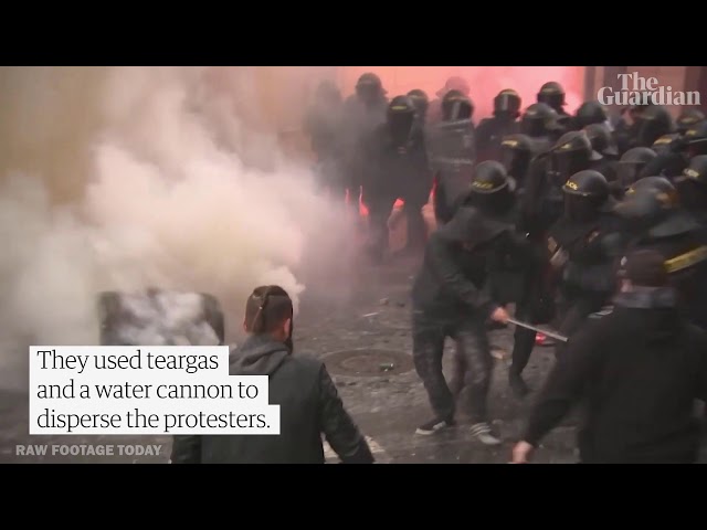 Coronavirus Protests: Teargas and water cannon used on anti-lockdown protesters in Prague