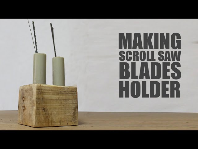 Scroll saw blades holder - Pallet wood projects