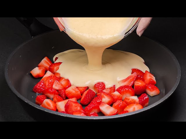 Famous strawberry cake without oven in 5 minutes! Melts in your mouth