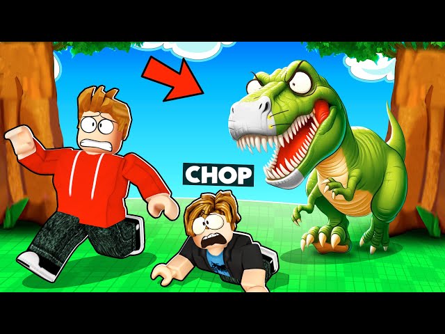 ROBLOX CHOP AND FROSTY ESCAPE T-REX IN PRIMAL PURSUIT