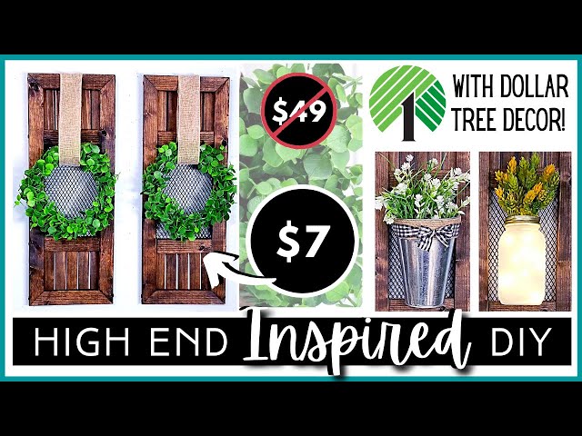 DIY HIGH END HOME DECOR SHUTTERS | Solid Wood Design | Farmhouse Modern | DOLLAR TREE Decor Options!