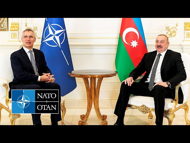NATO Secretary General with the President of Azerbaijan 🇦🇿 Ilham Aliyev, 17 MAR 2024