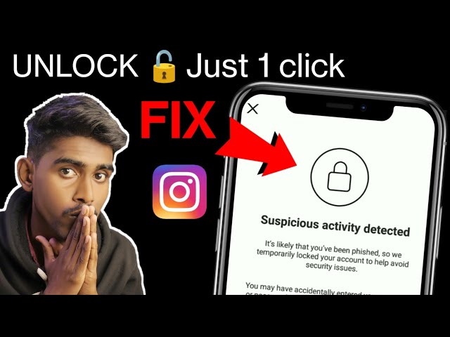 Fix Suspicious Activity detected instagram problem | How to Unlock temporarily locked instagram A/c
