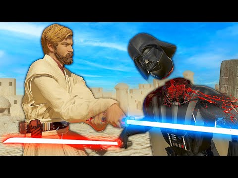 FIGHTING Darth Vader as Obi-Wan Kenobi - Blade and Sorcery VR Mods