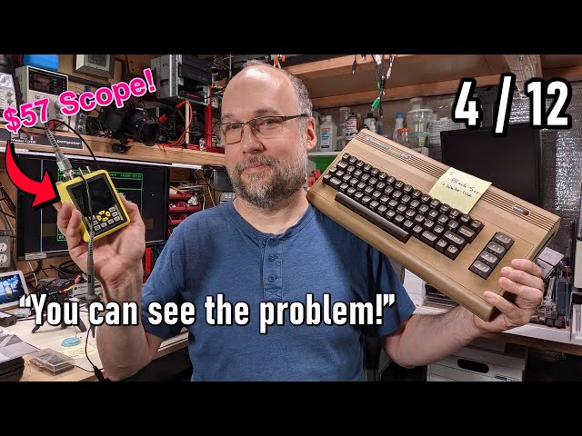 4/12 C64 repair using a great $57 portable oscilloscope (ZEEWEII DSO1511G review)