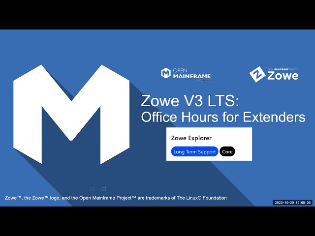 Zowe V3 Office Hours for Extenders - Zowe Explorer