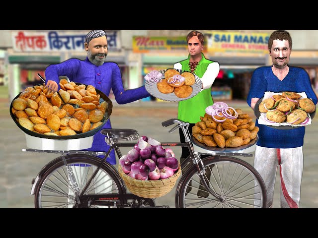 Garib Ka Pyaz Kachori Wala Famous Onion Kachori Street Food Hindi Kahani Moral Stories Comedy Video