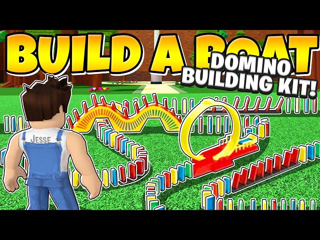 I BUILT A CUSTOM DOMINO TRACK In Build a Boat!
