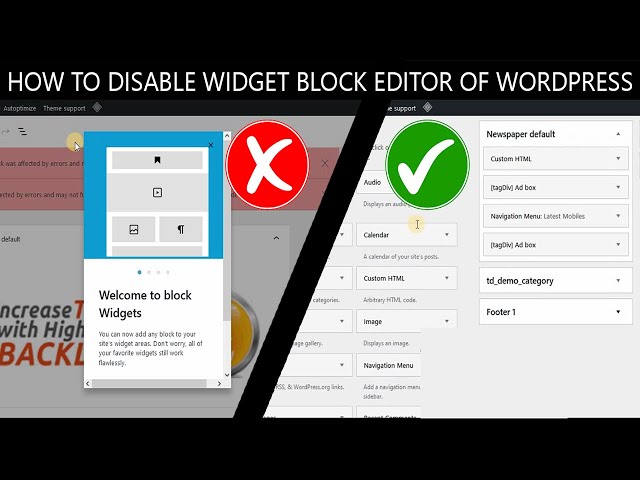 How to disable widget block editor of WordPress? — WordPress Bangla Tutorial HeRa Khan