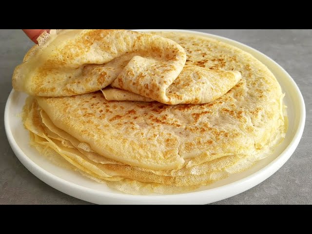 Just pour boiling water into the flour! I have never cooked such delicious pancakes!