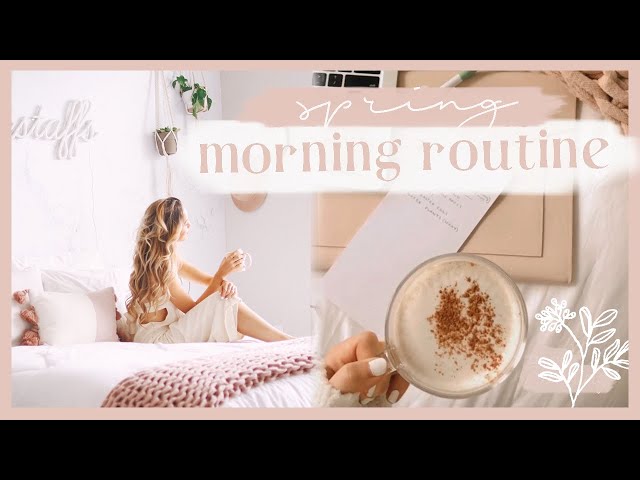 SPRING MORNING ROUTINE | Staying healthy + productive at home! ✨