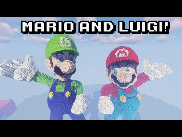Mario & Luigi Minecraft Timelapse (Mario Movie Tribute) 4K 60 FPS