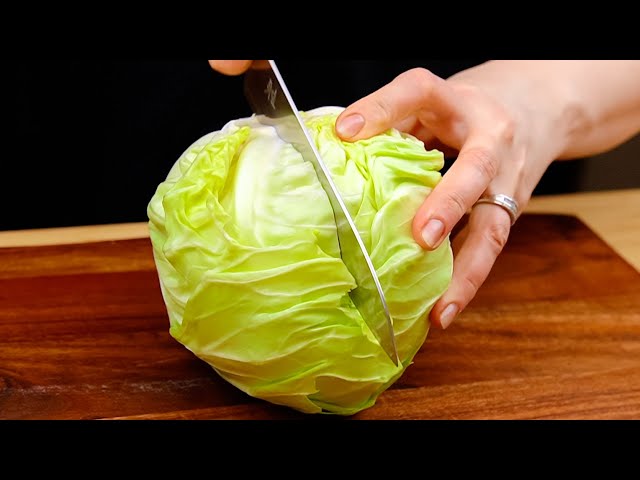 Cabbage tastes better than meat! Why didn't I know this cabbage recipe before? ASMR!