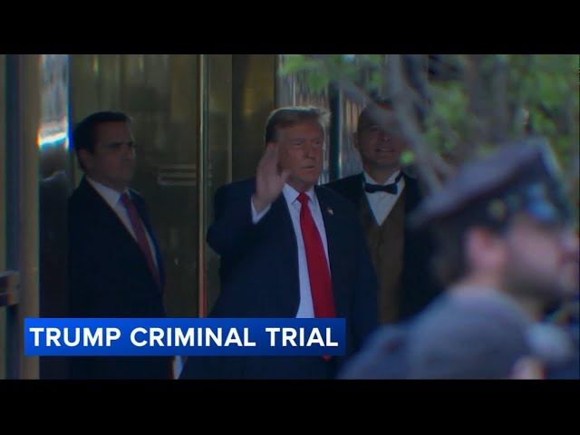 Trump arrives at court for the start of jury selection in his historic hush money trial