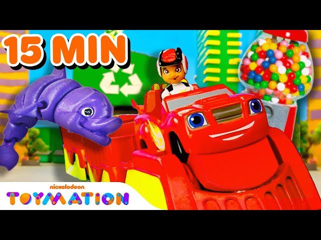Blaze Transforms Into A Train, Big Rig & More! | Blaze and the Monster Machines Toys | Toymation