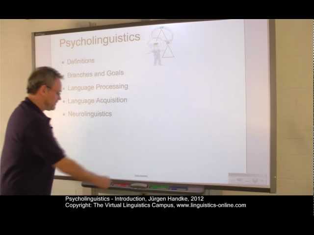 PSY101 - Psycholinguistics - An Overview
