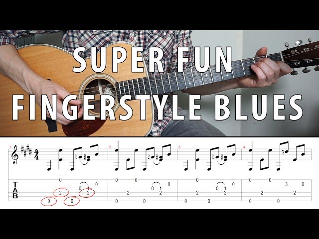 Super Fun Fingerstyle BLUES You Should Know | TABS