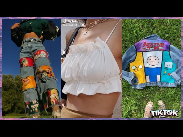 thrift flip tik tok compilation|DIY clothes|crafts