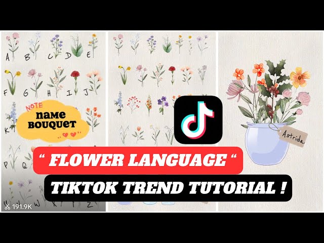 Flower language tiktok trend tutorial | flower language capcut template | name bouquet tiktok trend