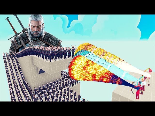 100x GERALT OF RIVIA + 2x GIANT vs 3x EVERY GOD - Totally Accurate Battle Simulator TABS