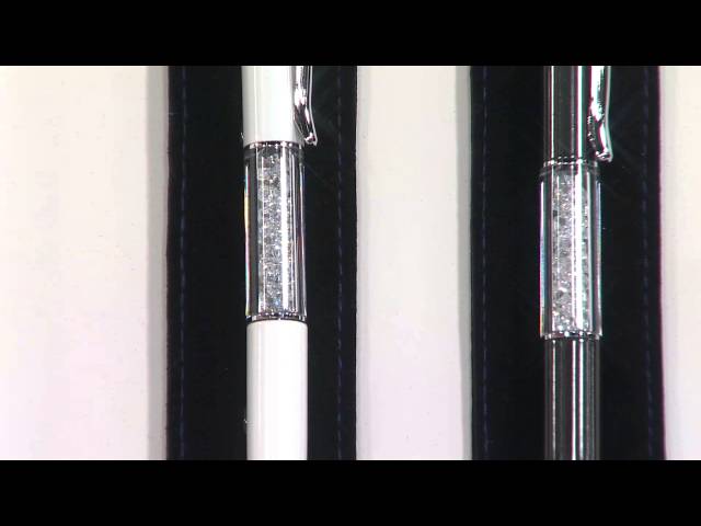 Set of 2 Crystal Filled Pens with Stylus Tip by Lori Greiner with Dan Hughes