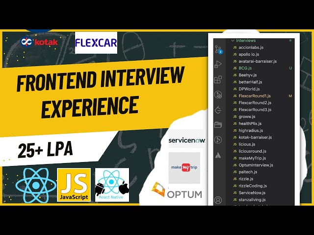 Frontend Interview Experience || Javascript || React || FlexCar