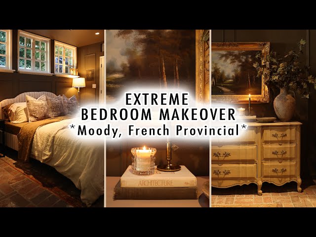 EXTREME BEDROOM MAKEOVER *Moody, French Provincial* Before & After | Part 2 | XO, MaCenna