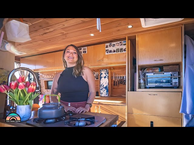 Her Murphy Bed Camper Van Layout - Perfect For Life on the Road