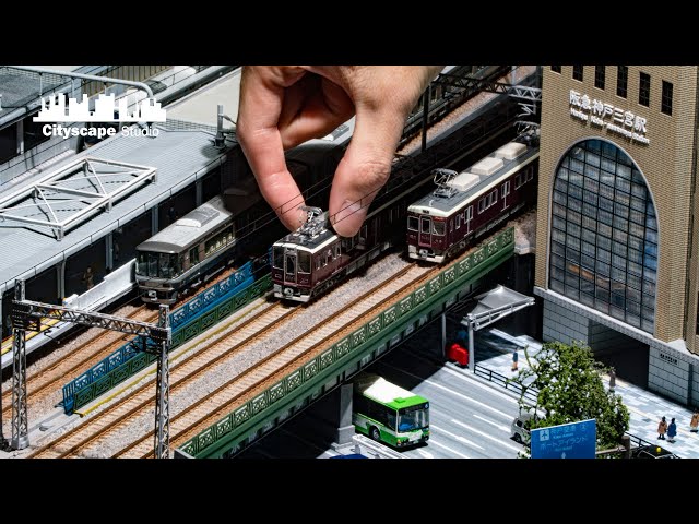 【Diorama】Making Hankyu Kobe Sannomiya Station in 1/150 scale/ 400-hour process【Model Railway】