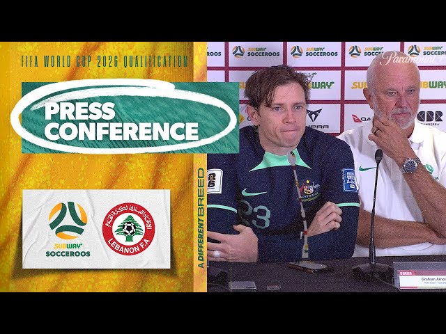 Graham Arnold and Craig Goodwin | Press Conference | Lebanon v Subway Socceroos